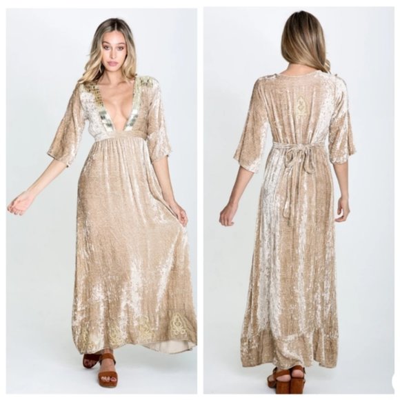 Anthropologie RAGA Romantic Visions Velvet Dress - Picture 2 of 8